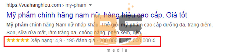 Cân nhắc sử dụng Rich Snippet cho Meta Description