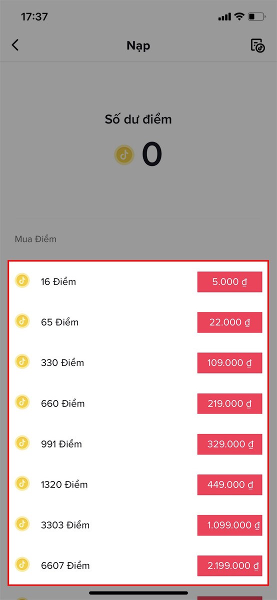 làm sao nạp tiền vào tiktok